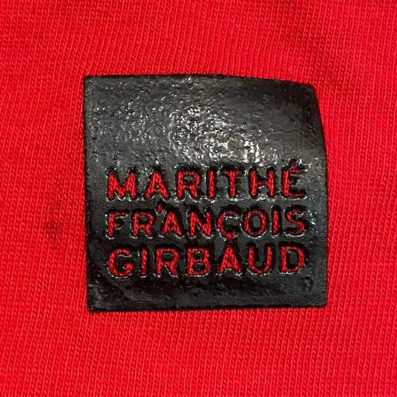 Marithe Francois Girbaud Brand X Mens 2XL Red Long Sleeve Shirt Y2K Designer Tee - Picture 9 of 14